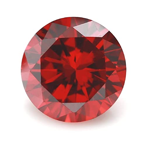 Natürlicher zertifizierter Turasava-amerikanischer Diamant 9,00 Karat roter Zirkon für Damen - B0C6XWB9DD von DENMOUS