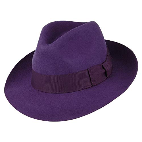 Denton Mayfair Fedora aus Wollfilz - Lila - M von Denton