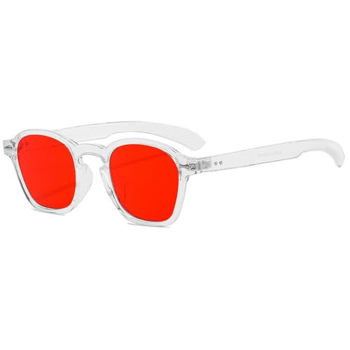DENUVI Candy Colors Sonnenbrille UV400 für Herren Damen Rund UV400 Outdoor-Sport und Radfahren,Trans Red DENUVI Candy Colors Sonnenbrille UV400 für Herren Damen Rund UV400 Outdoor-Sport und Radfahren,Trans Red von DENUVI