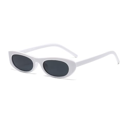 DENUVI Cat Eye Sonnenbrille Damen Herren Vielseitig UV400 für Outdoor-Sportarten Laufen und Reiten,Weiß von DENUVI