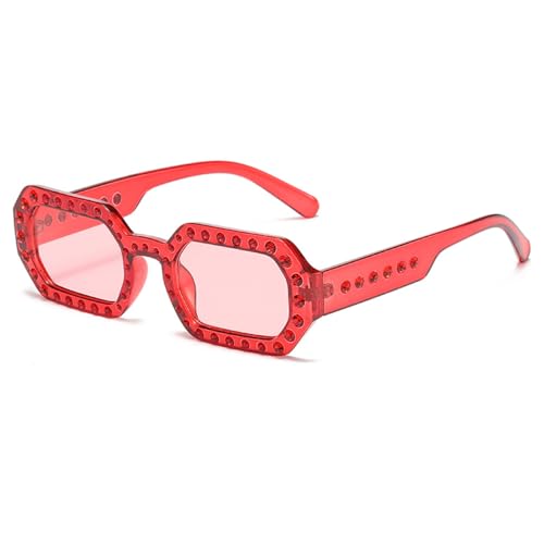 DENUVI Punk-Sonnenbrille für Männer und Frauen, UV400, für Outdoor-Sportarten, Laufen und Reiten, rot DENUVI Punk-Sonnenbrille für Männer und Frauen, UV400, für Outdoor-Sportarten, Laufen und Reiten, rot von DENUVI
