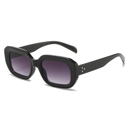 DENUVI Sonnenbrille Gradient UV400 Herren Nieten für Outdoor-Sportarten Laufen und Reiten, Schwarz-Grau-Gradient von DENUVI
