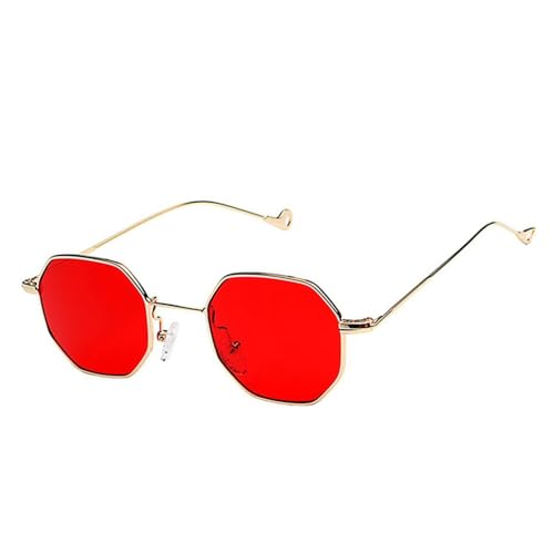 DENUVI Sonnenbrille aus Metall, UV400, für Damen und Herren, leicht, für Outdoor-Sport und Radfahren, Goldrot DENUVI Sonnenbrille aus Metall, UV400, für Damen und Herren, leicht, für Outdoor-Sport und Radfahren, Goldrot von DENUVI