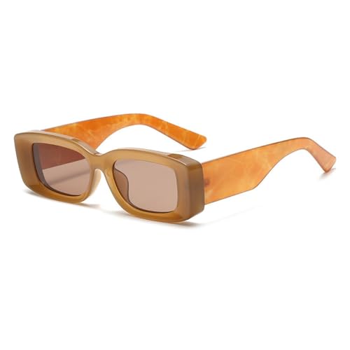 Damen-Sonnenbrille mit weitem Bein, UV400, Jelly-Farbe, für Outdoor-Sportarten, Laufen und Reiten, Orange Damen-Sonnenbrille mit weitem Bein, UV400, Jelly-Farbe, für Outdoor-Sportarten, Laufen und Reiten, Orange von DENUVI