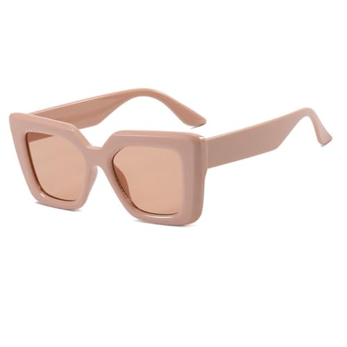 Gradual Change Oversized Sonnenbrille Damen UV400 Herren Für Outdoor-Sportarten Laufen Und Reiten,Khaki Tea von DENUVI