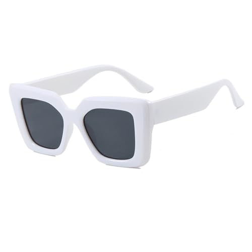 Gradual Change Oversized Sonnenbrille Damen UV400 Herren Für Outdoor-Sportarten Laufen Und Reiten,Weißgrau von DENUVI