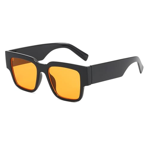 Punk-Sonnenbrille, Candy Colors, Damen, UV400, für Outdoor-Sport, Laufen und Reisen, Schwarz/Orange von DENUVI