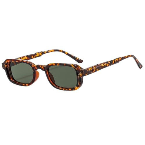 Sonnenbrille Damen Hohl Leopard Gradient UV400 Für Outdoor-Sportarten Laufen Und Reiten,Leopard Grün von DENUVI