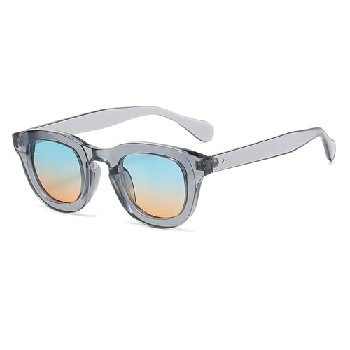 Sonnenbrille UV400 Ovaler Rahmen Dicker Rahmen Mehrfarbig für Outdoor-Sportarten Laufen und Reiten, grau blau orange Sonnenbrille UV400 Ovaler Rahmen Dicker Rahmen Mehrfarbig für Outdoor-Sportarten Laufen und Reiten, grau blau orange von DENUVI