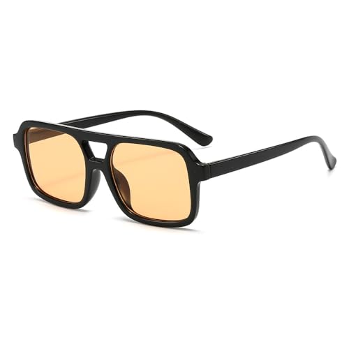 Sonnenbrille mit Doppelsteg und Farbverlauf, UV400, für Damen und Herren, für Outdoor-Sport, Laufen und Reiten, C7 von DENUVI