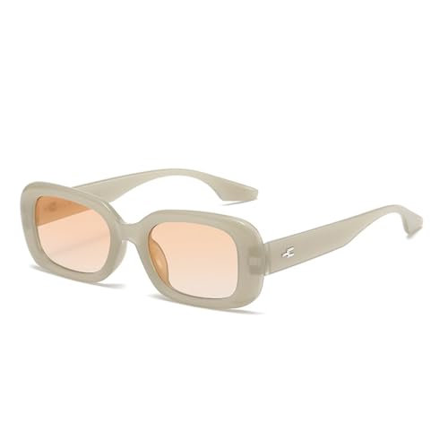Sonnenbrille mit UV400-Schutz für Herren und Damen, Farbverlauf für Outdoor-Sport, Laufen und Reisen, Grau/Orange von DENUVI