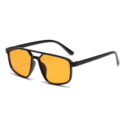 Sonnenbrille mit allmählicher Veränderung, UV400, Damen, Doppelsteg, Herren, für Outdoor-Sport, Laufen und Reiten, Schwarz/Orange Sonnenbrille mit allmählicher Veränderung, UV400, Damen, Doppelsteg, Herren, für Outdoor-Sport, Laufen und Reiten, Schwarz/Orange von DENUVI