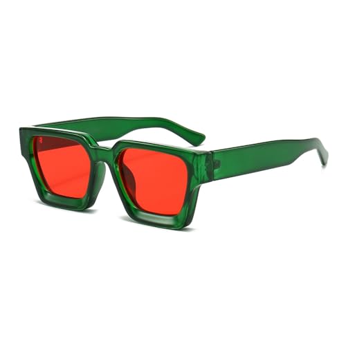 Sonnenbrillen für Herren und Damen, UV400, für Outdoor-Sport, Laufen und Reisen, Grün/Rot Sonnenbrillen für Herren und Damen, UV400, für Outdoor-Sport, Laufen und Reisen, Grün/Rot von DENUVI