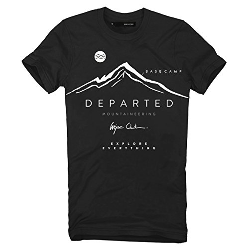 DEPARTED Herren Mountain T-Shirt mit Print/Aufdruck 3737-010 - New fit Größe XL, Black von DEPARTED