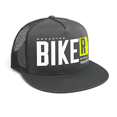 DEPARTED Herren Mesh Trucker Hat mit Print/Aufdruck - Snapback Cap - No. 54, dunkelgrau von DEPARTED