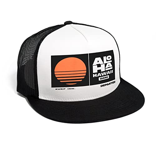 DEPARTED Herren Mesh Trucker Hat mit Print/Motiv - Snapback Cap - No. 225, Black/White von DEPARTED