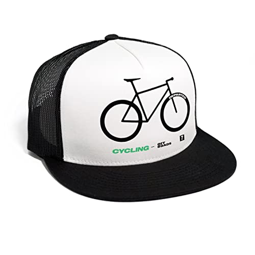 DEPARTED Herren Mesh Trucker Hat mit Print/Motiv - Snapback Cap - No. 73, Black/White von DEPARTED