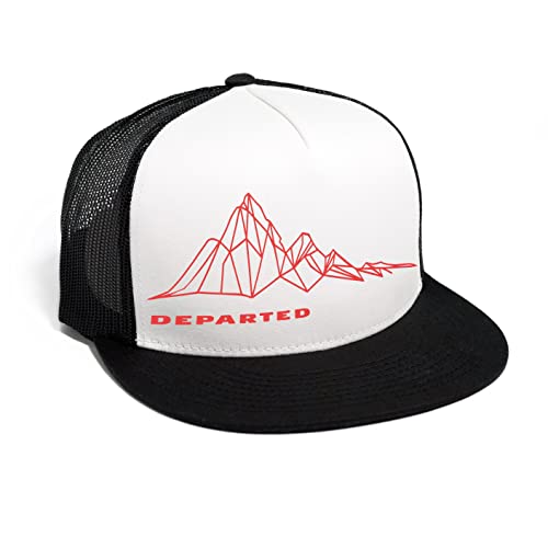 DEPARTED Herren Mesh Trucker Hat mit Print/Motiv - Snapback Cap - No. 96, Black/White von DEPARTED