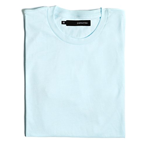 DEPARTED Herren T-Shirt Blank Größe L, Iced Blue von DEPARTED