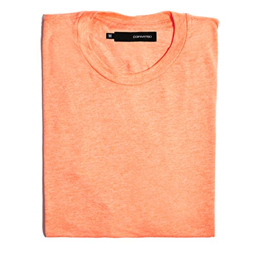 DEPARTED Herren T-Shirt Blank Größe L, Sunset orange Triblend von DEPARTED