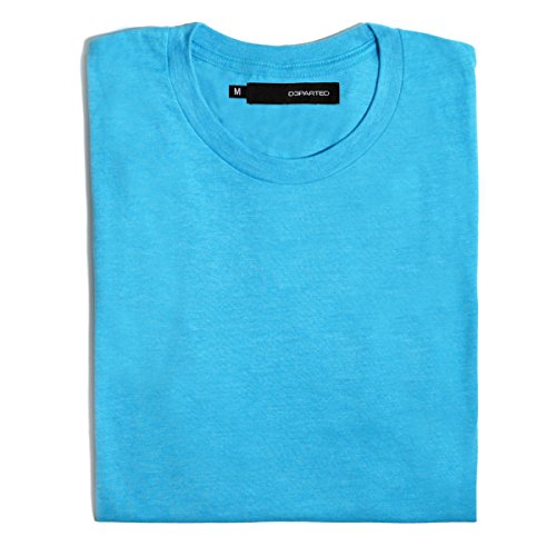 DEPARTED Herren T-Shirt Blank Größe XL, Island Blue Melange von DEPARTED