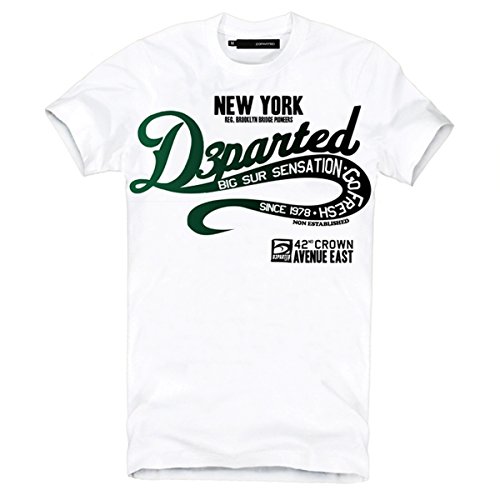 DEPARTED Herren T-Shirt mit Print/Aufdruck 3149-020 - New fit Größe XL, White von DEPARTED