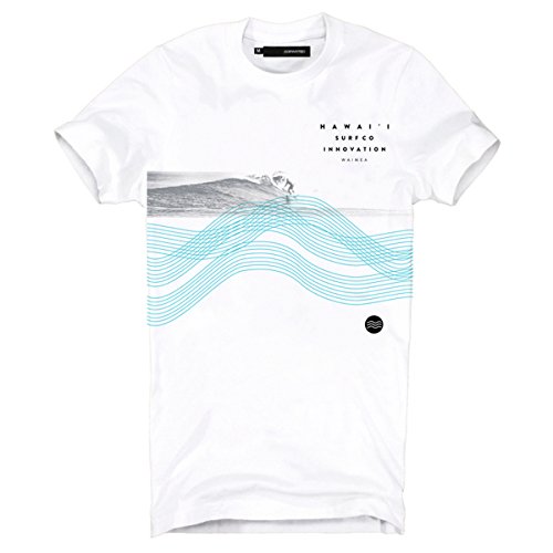 DEPARTED Herren T-Shirt mit Print/Aufdruck 3707-020 - New fit Größe L, White von DEPARTED