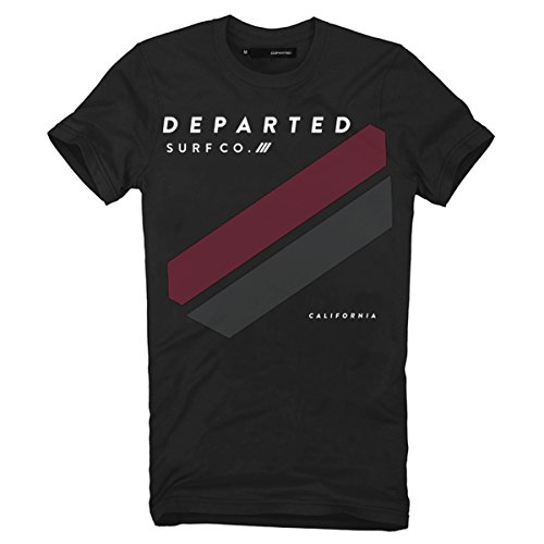 DEPARTED Herren T-Shirt mit Print/Aufdruck 3749-010 - New fit Größe L, Black von DEPARTED