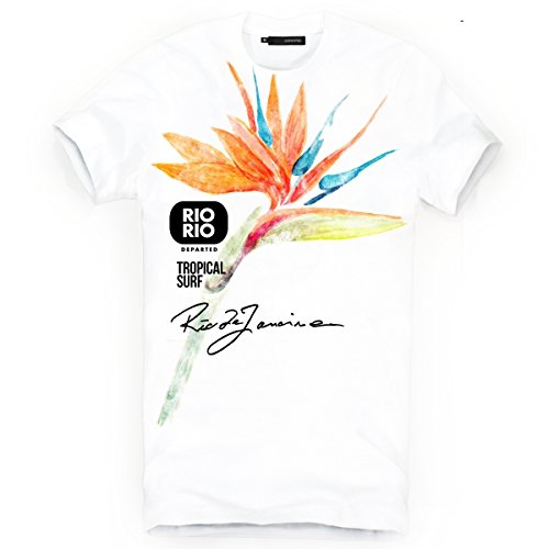 DEPARTED Herren T-Shirt mit Print/Motiv 3793-020 - New fit Größe L, White von DEPARTED