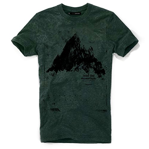 DEPARTED Herren T-Shirt mit Print/Motiv 3854-290 - New fit Größe L, Cedar Forest Green Melange von DEPARTED