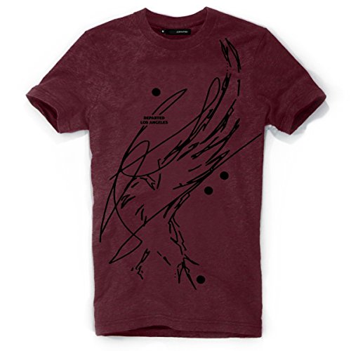 DEPARTED Herren T-Shirt mit Print/Motiv 3901-280 - New fit Größe L, Red Black Melange von DEPARTED