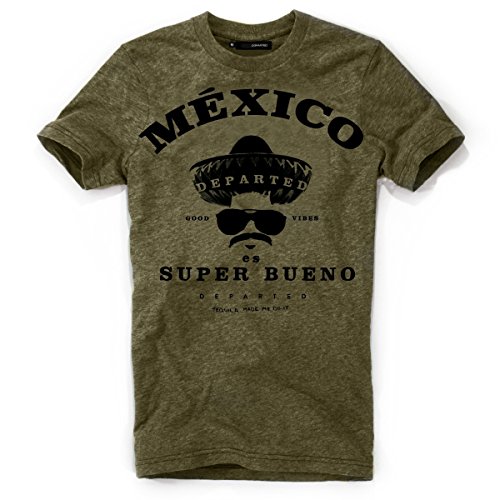 DEPARTED Herren T-Shirt mit Print/Motiv 3928-130 - New fit Größe XL, Olive Grove Melange von DEPARTED