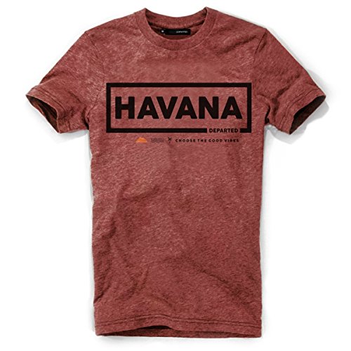 DEPARTED Herren T-Shirt mit Print/Motiv 3994-150 - New fit Größe XL, Dusk Canyon red von DEPARTED
