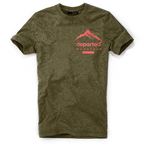 DEPARTED Herren T-Shirt mit Print/Motiv 4025-130 - New fit Größe L, Olive Grove Melange von DEPARTED