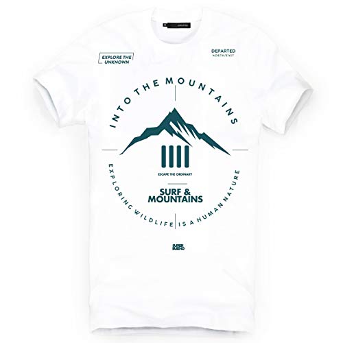DEPARTED Herren T-Shirt mit Print/Motiv 4036-020 - New fit Größe M, White von DEPARTED