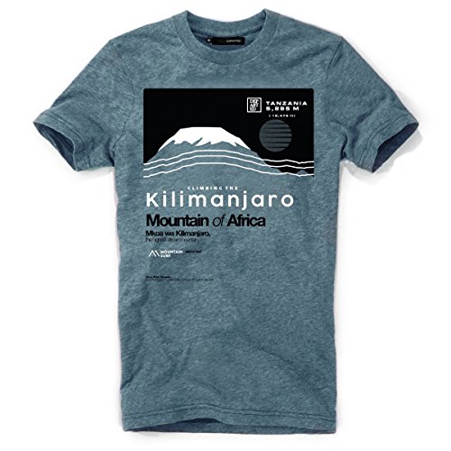 DEPARTED Herren T-Shirt mit Print/Motiv 4186-250 - New fit Größe M, Ocean Denim Blue Triblend von DEPARTED