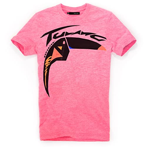 DEPARTED Herren T-Shirt mit Print/Motiv 4221 - New fit Größe L, Neon Pale pink von DEPARTED