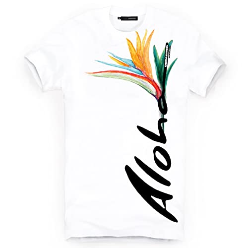 DEPARTED Herren T-Shirt mit Print/Motiv 4300 - New fit Größe M, White von DEPARTED