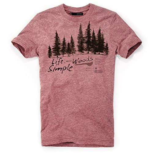 DEPARTED Herren T-Shirt mit Print/Motiv 4316 - New fit Größe XL, Arizona Desert red von DEPARTED