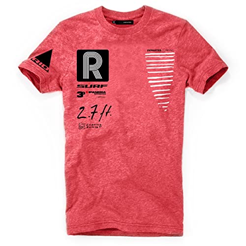 DEPARTED Herren T-Shirt mit Print/Motiv 4338 - New fit Größe L, San Francisco Red Melange von DEPARTED