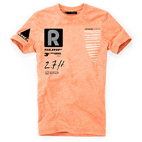 DEPARTED Herren T-Shirt mit Print/Motiv 4339 - New fit Größe M, Sunset Orange Triblend von DEPARTED