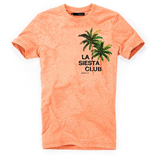 DEPARTED Herren T-Shirt mit Print/Motiv 4373 - New fit Größe L, Sunset Orange Triblend von DEPARTED