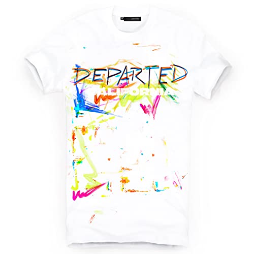 DEPARTED Herren T-Shirt mit Print/Motiv 4388 - New fit Größe L, White von DEPARTED