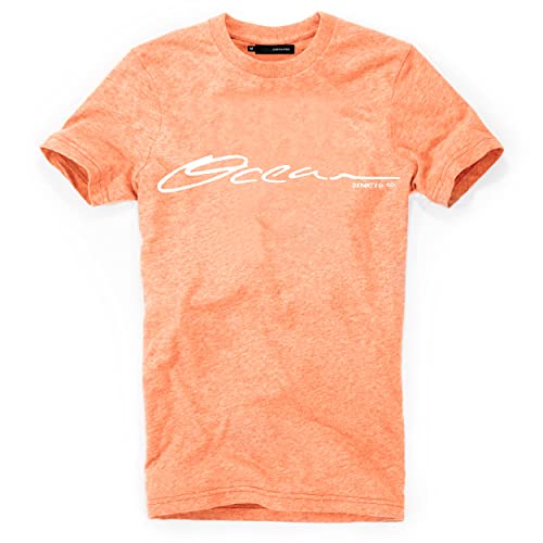 DEPARTED Herren T-Shirt mit Print/Motiv 4394 - New fit Größe XL, Sunset Orange Triblend von DEPARTED