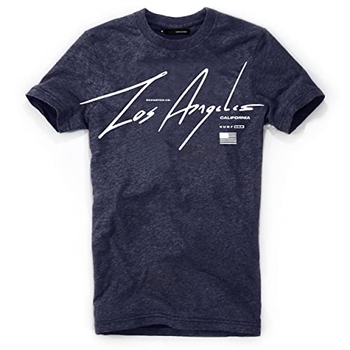 DEPARTED Herren T-Shirt mit Print/Motiv 4419 - New fit Größe M, Navy Melange von DEPARTED