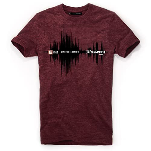 DEPARTED Herren T-Shirt mit Print/Motiv 4425 - New fit Größe L, Red Black Melange von DEPARTED
