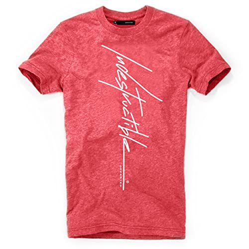 DEPARTED Herren T-Shirt mit Print/Motiv 4449 - New fit Größe S, San Francisco Red Melange von DEPARTED