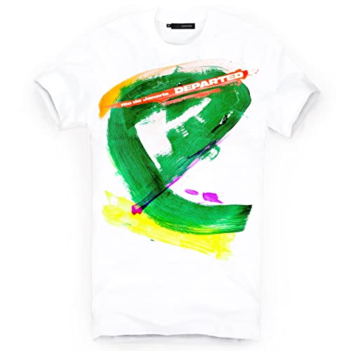 DEPARTED Herren T-Shirt mit Print/Motiv 4481 - New fit Größe L, White von DEPARTED