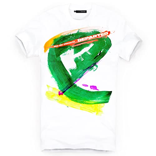 DEPARTED Herren T-Shirt mit Print/Motiv 4481 - New fit Größe M, White von DEPARTED
