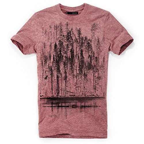 DEPARTED Herren T-Shirt mit Print/Motiv 4576 - New fit Größe L, Arizona Desert red von DEPARTED